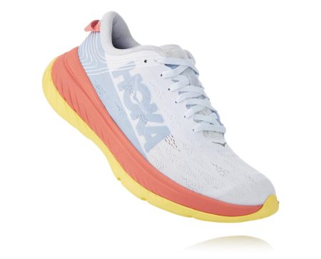 Hoka One One Carbon X Ženske Road Tekaški Čevlji Bela / Koralna SI-986530Y